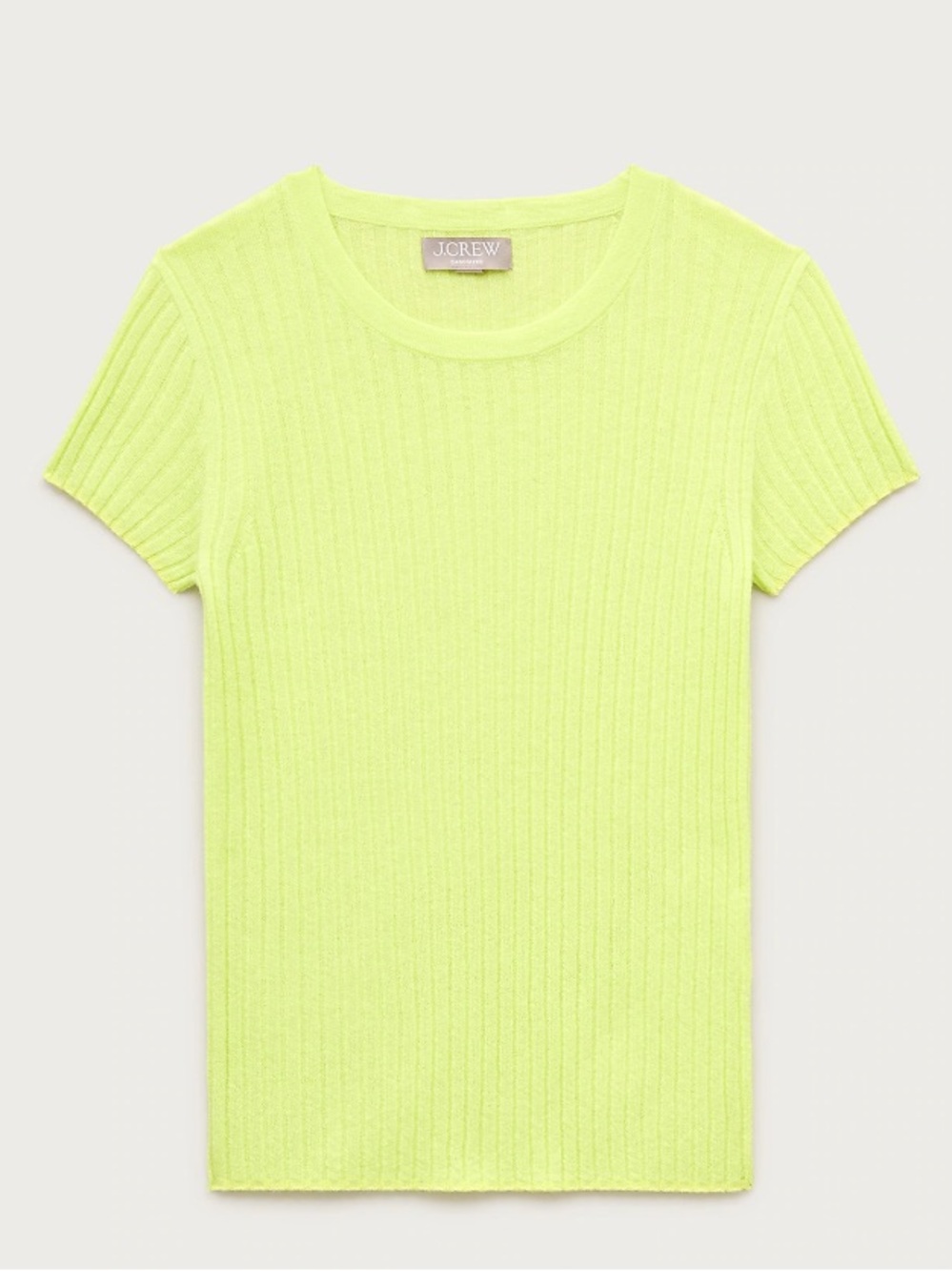 J crew melon zest Featherweight cashmere ribbed sweater-tee